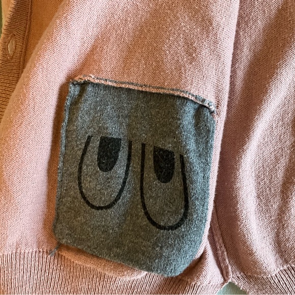 Stella McCartney darling cardigan in blush pink and grey Size 12 years - Picture 3 of 4